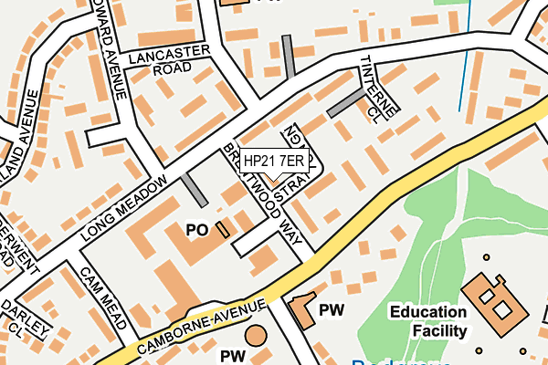 HP21 7ER map - OS OpenMap – Local (Ordnance Survey)