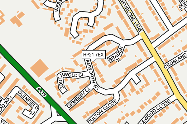 HP21 7EX map - OS OpenMap – Local (Ordnance Survey)