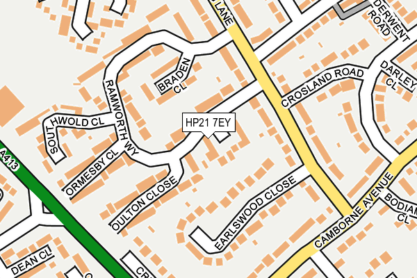 HP21 7EY map - OS OpenMap – Local (Ordnance Survey)