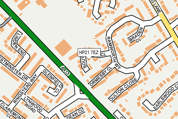 HP21 7EZ map - OS OpenMap – Local (Ordnance Survey)
