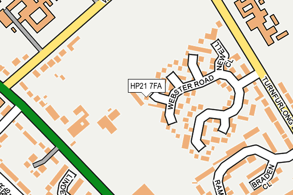 HP21 7FA map - OS OpenMap – Local (Ordnance Survey)