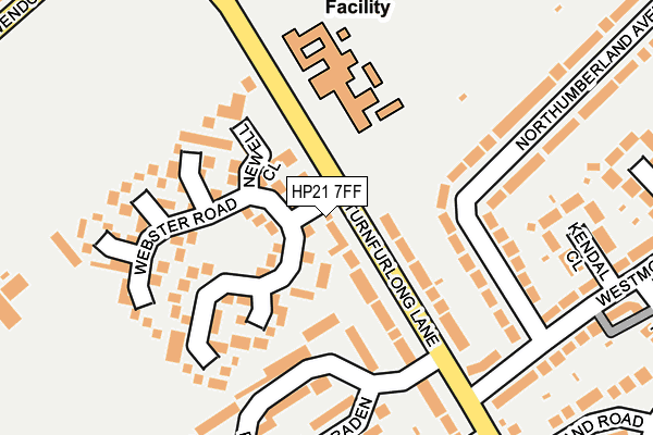 HP21 7FF map - OS OpenMap – Local (Ordnance Survey)