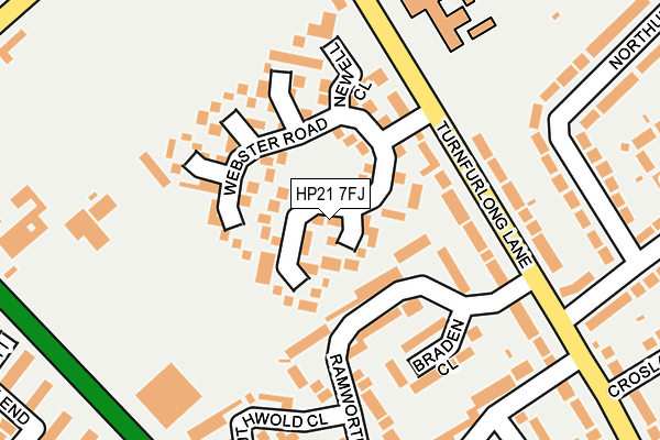 HP21 7FJ map - OS OpenMap – Local (Ordnance Survey)