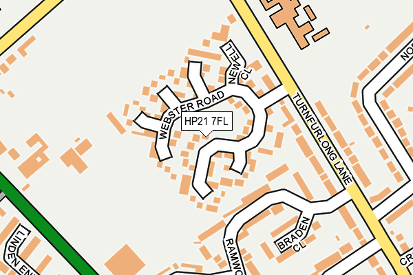 HP21 7FL map - OS OpenMap – Local (Ordnance Survey)