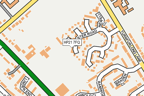 HP21 7FQ map - OS OpenMap – Local (Ordnance Survey)