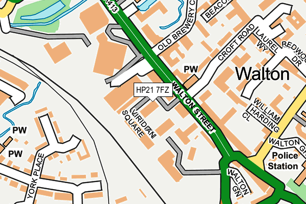 HP21 7FZ map - OS OpenMap – Local (Ordnance Survey)