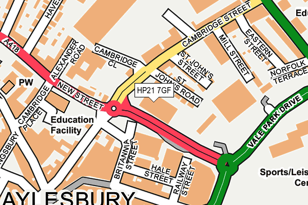 HP21 7GF map - OS OpenMap – Local (Ordnance Survey)