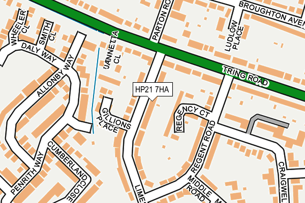 HP21 7HA map - OS OpenMap – Local (Ordnance Survey)