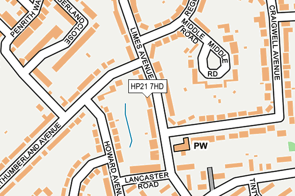 HP21 7HD map - OS OpenMap – Local (Ordnance Survey)