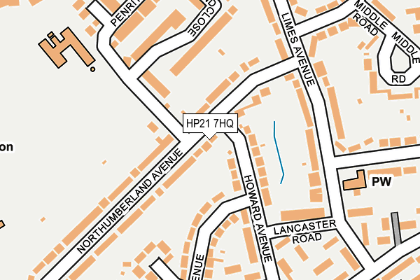 HP21 7HQ map - OS OpenMap – Local (Ordnance Survey)