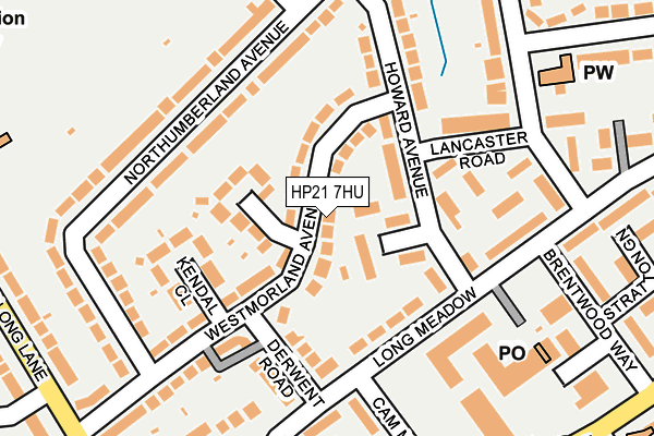 HP21 7HU map - OS OpenMap – Local (Ordnance Survey)