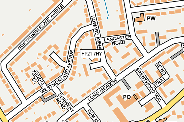 HP21 7HY map - OS OpenMap – Local (Ordnance Survey)