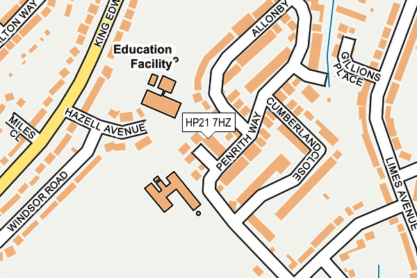 HP21 7HZ map - OS OpenMap – Local (Ordnance Survey)