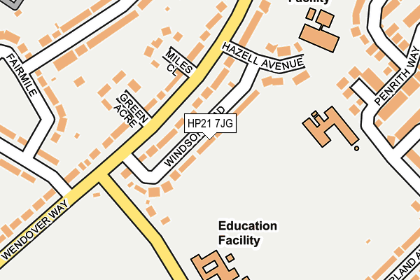 HP21 7JG map - OS OpenMap – Local (Ordnance Survey)