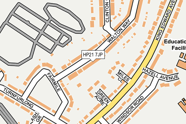 HP21 7JP map - OS OpenMap – Local (Ordnance Survey)
