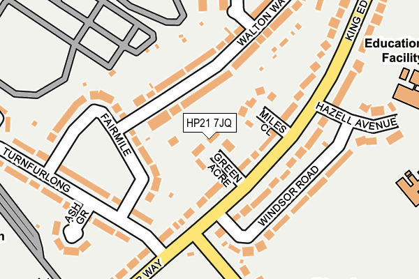 HP21 7JQ map - OS OpenMap – Local (Ordnance Survey)