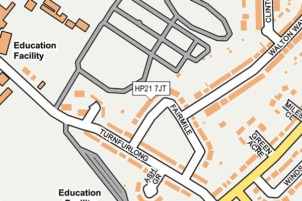 HP21 7JT map - OS OpenMap – Local (Ordnance Survey)