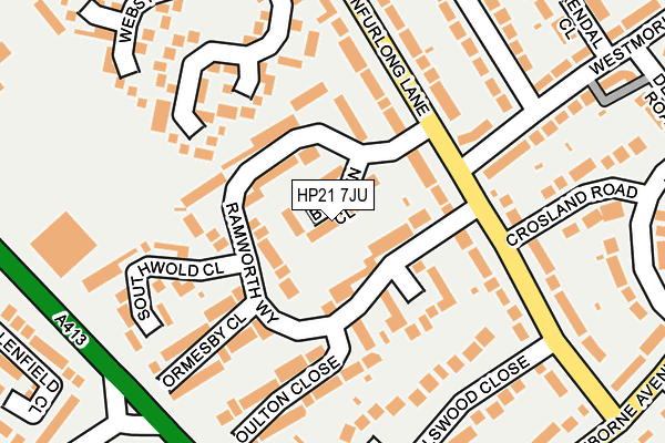 HP21 7JU map - OS OpenMap – Local (Ordnance Survey)