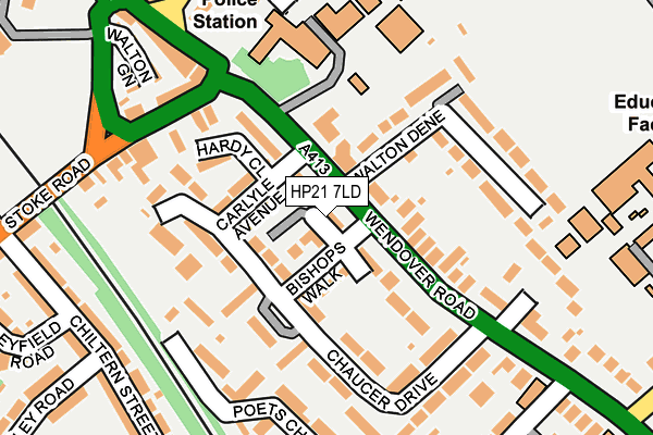 HP21 7LD map - OS OpenMap – Local (Ordnance Survey)