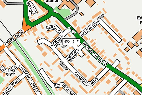 HP21 7LE map - OS OpenMap – Local (Ordnance Survey)