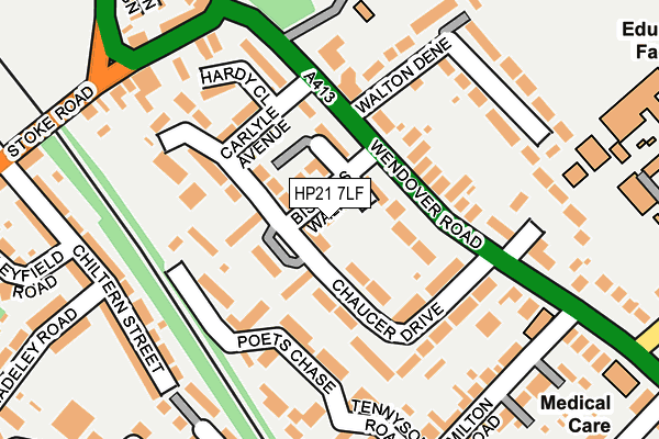 HP21 7LF map - OS OpenMap – Local (Ordnance Survey)