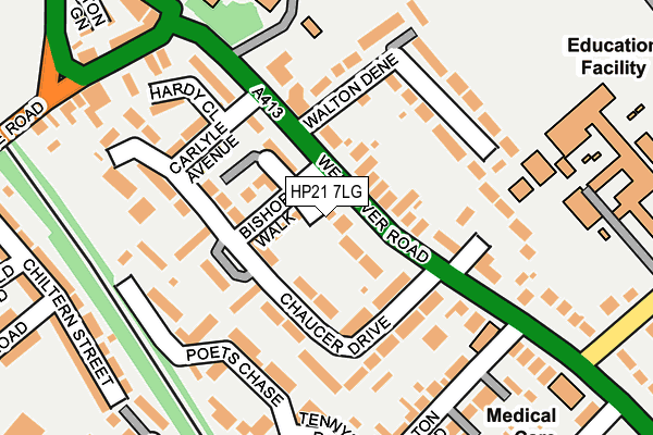 HP21 7LG map - OS OpenMap – Local (Ordnance Survey)