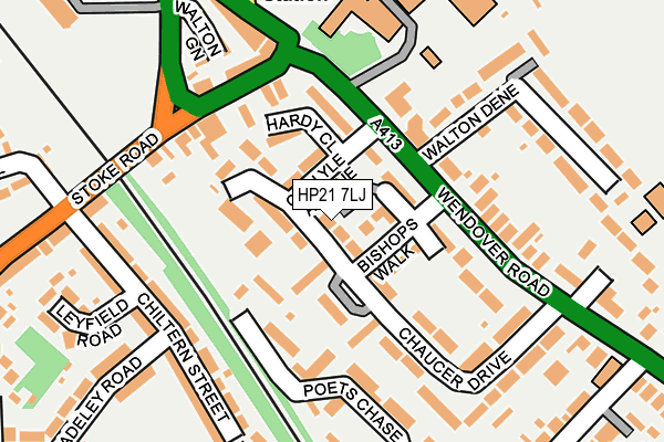 HP21 7LJ map - OS OpenMap – Local (Ordnance Survey)