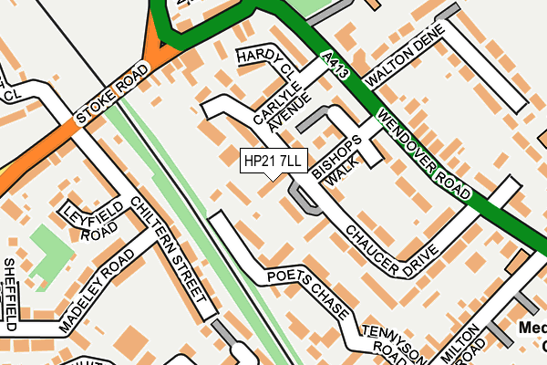 HP21 7LL map - OS OpenMap – Local (Ordnance Survey)