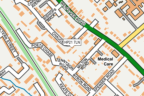 HP21 7LN map - OS OpenMap – Local (Ordnance Survey)