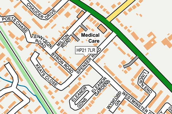 HP21 7LR map - OS OpenMap – Local (Ordnance Survey)