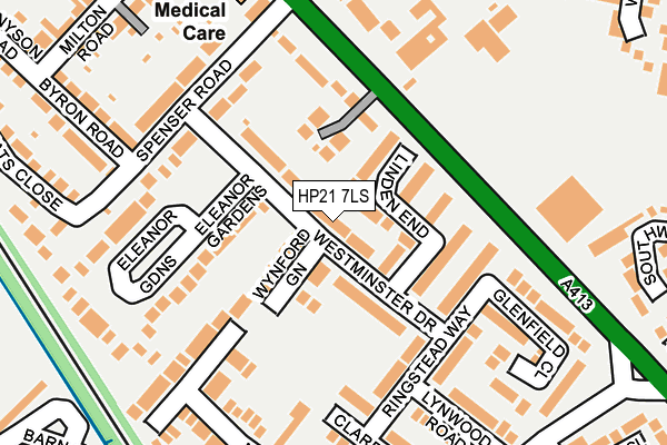 HP21 7LS map - OS OpenMap – Local (Ordnance Survey)