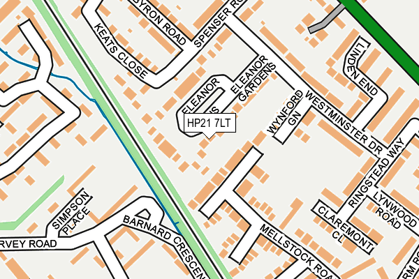 HP21 7LT map - OS OpenMap – Local (Ordnance Survey)