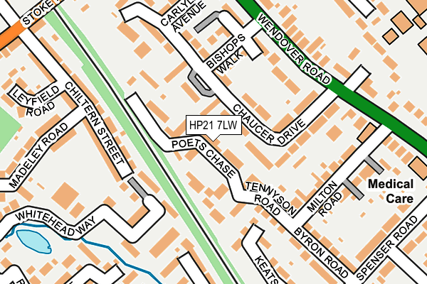 HP21 7LW map - OS OpenMap – Local (Ordnance Survey)