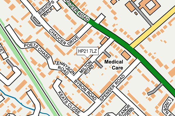HP21 7LZ map - OS OpenMap – Local (Ordnance Survey)