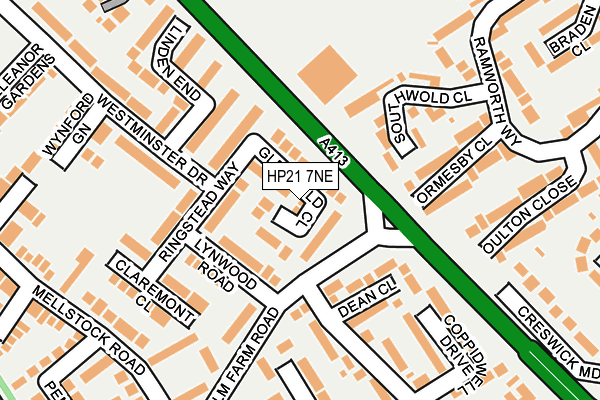 HP21 7NE map - OS OpenMap – Local (Ordnance Survey)