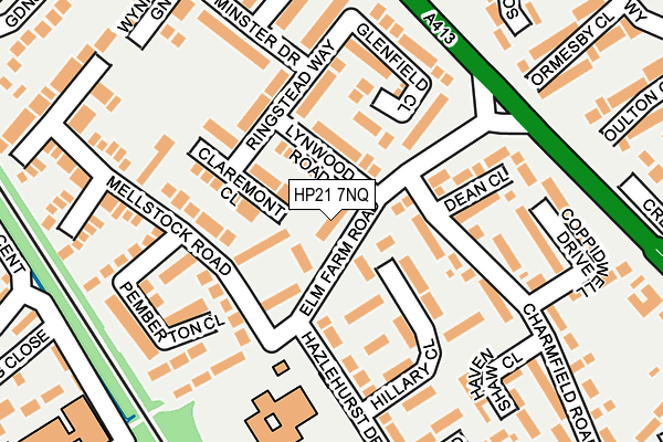 HP21 7NQ map - OS OpenMap – Local (Ordnance Survey)