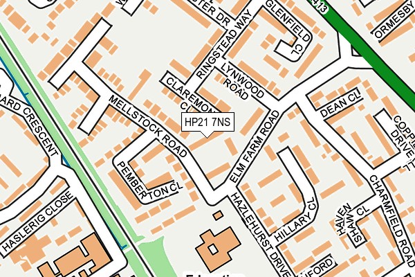 HP21 7NS map - OS OpenMap – Local (Ordnance Survey)