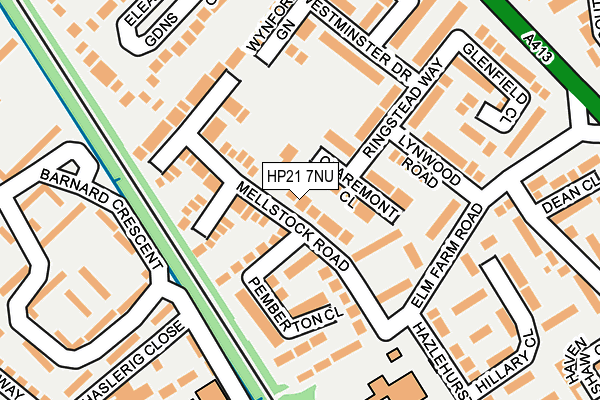 HP21 7NU map - OS OpenMap – Local (Ordnance Survey)