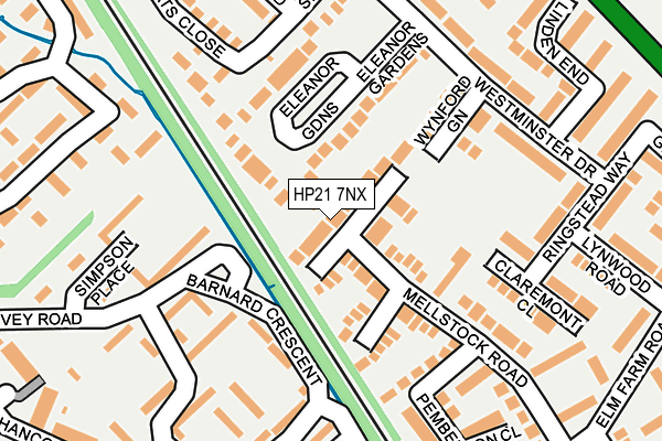 HP21 7NX map - OS OpenMap – Local (Ordnance Survey)