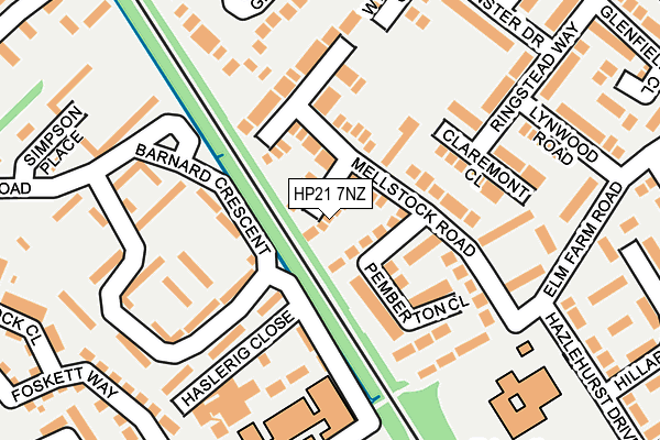 HP21 7NZ map - OS OpenMap – Local (Ordnance Survey)