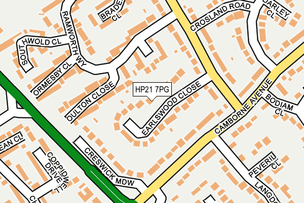 HP21 7PG map - OS OpenMap – Local (Ordnance Survey)