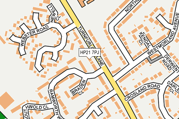 HP21 7PJ map - OS OpenMap – Local (Ordnance Survey)