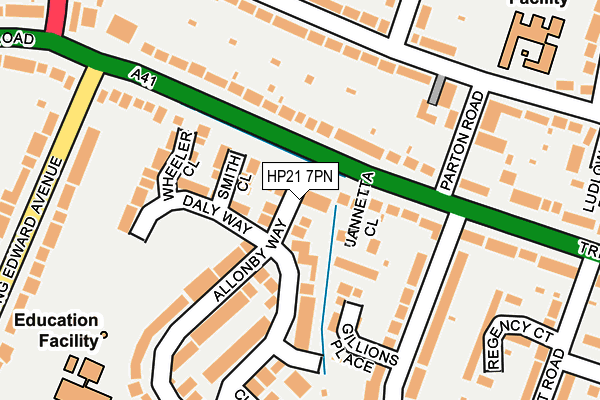 HP21 7PN map - OS OpenMap – Local (Ordnance Survey)