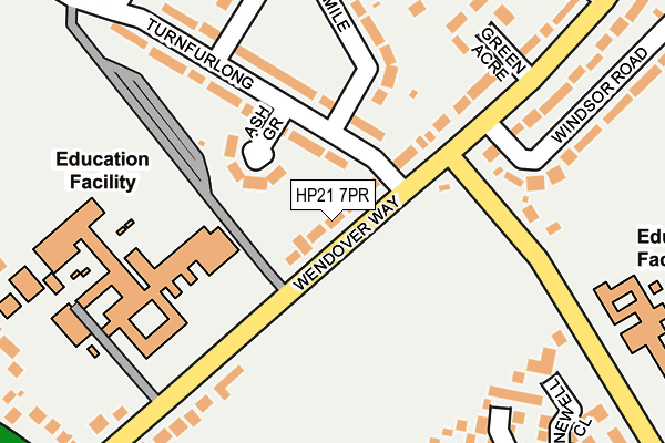 HP21 7PR map - OS OpenMap – Local (Ordnance Survey)