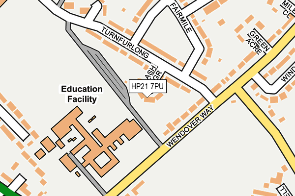 HP21 7PU map - OS OpenMap – Local (Ordnance Survey)