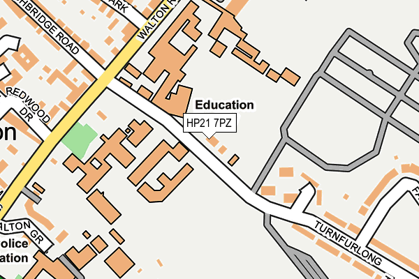 HP21 7PZ map - OS OpenMap – Local (Ordnance Survey)