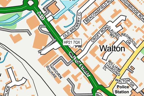 HP21 7QX map - OS OpenMap – Local (Ordnance Survey)