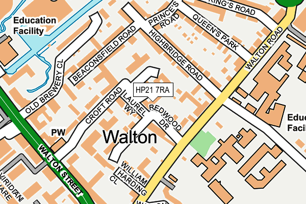 HP21 7RA map - OS OpenMap – Local (Ordnance Survey)