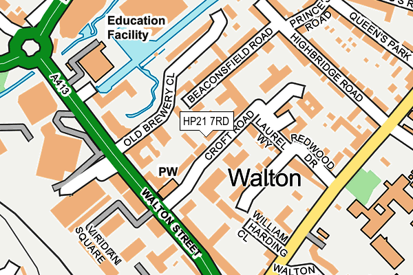 HP21 7RD map - OS OpenMap – Local (Ordnance Survey)