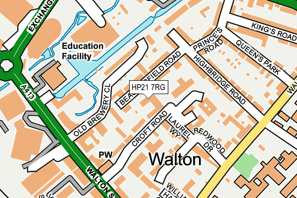 HP21 7RG map - OS OpenMap – Local (Ordnance Survey)